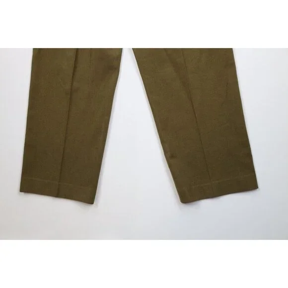 Vtg 40s 50s Korean World War II Mens 33x31 Distressed Wool Trousers Pants USA